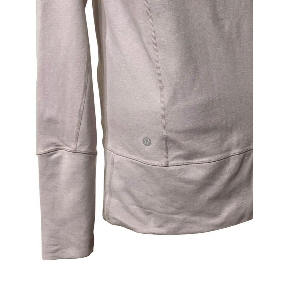 Lululemon Womens Full-Zip Jacket Size 6 Light  Grayish beige color. With Thumbho - Picture 4 of 16